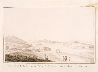 Ansicht der befestigten Stadt und des Palastes von Piombino, 1812